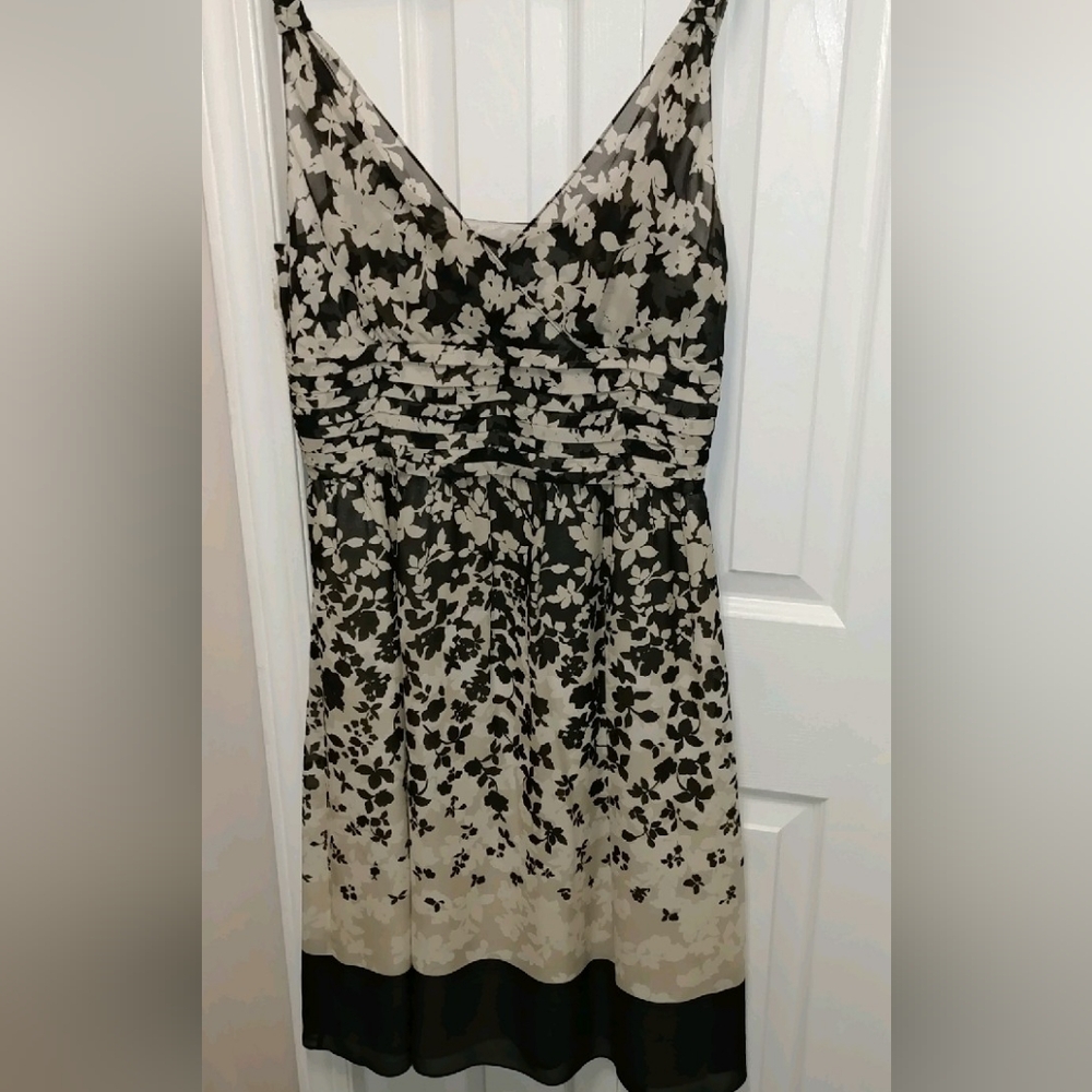 Ann Taylor floral silk dress.